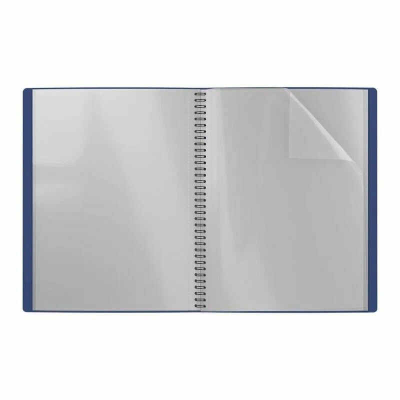 Папка А4 спиральная/проволочная защитными листами - 40 листов+с клапаном, формат